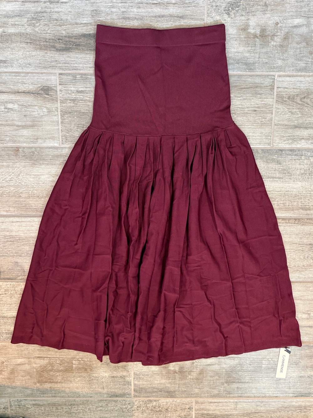 Commense Mock Neck Sleeveless Top and Pleated Midi Skirt Set - Picture 6 of 13